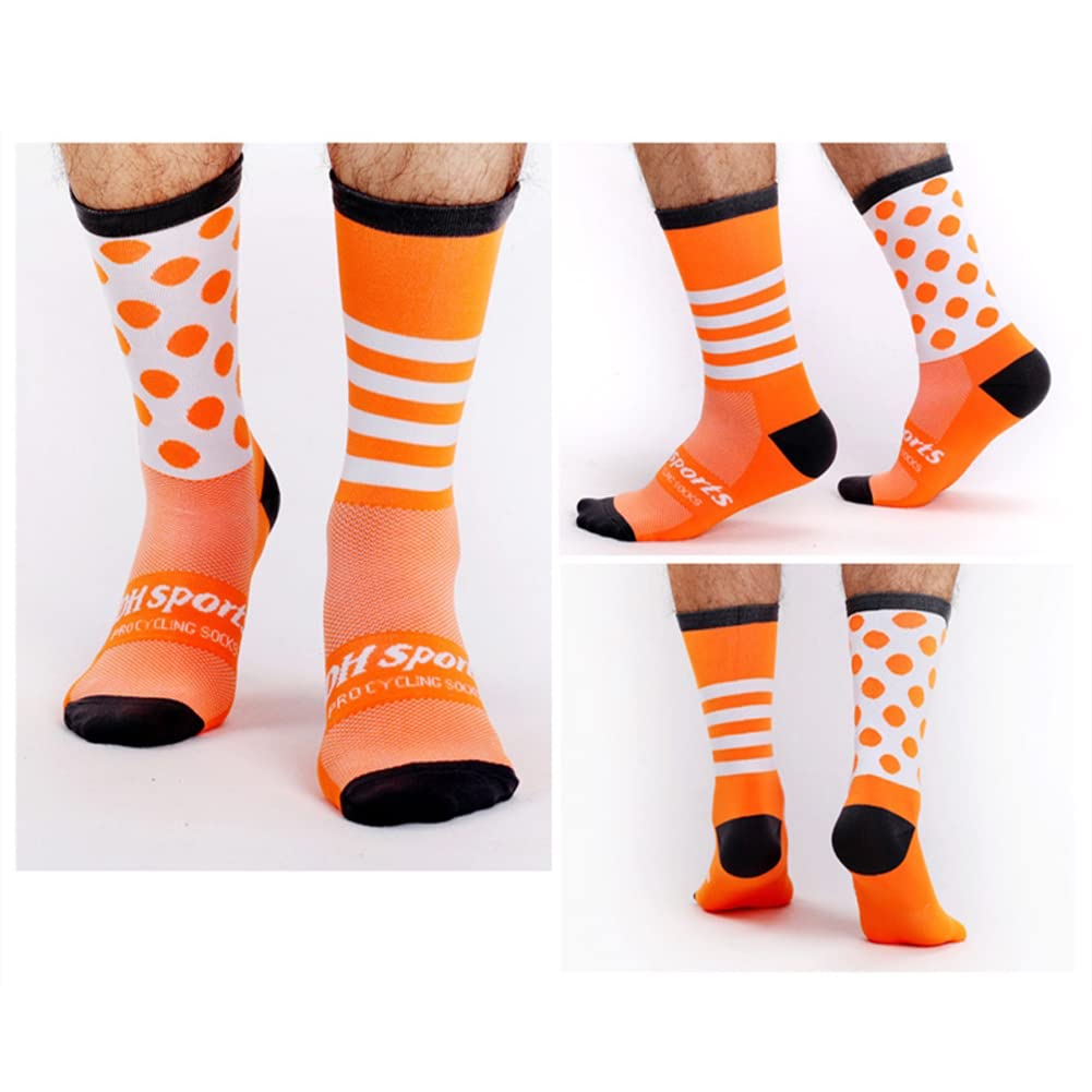 Cycling Socks for Men & Women - Breathable Bike Riding Socks for XC, MTB, BMX - Athletic Ankle Socks in Black, Pink, Blue, Green, Orange - Perfect for Road Cycling, Mountain Biking & Indoor Training
