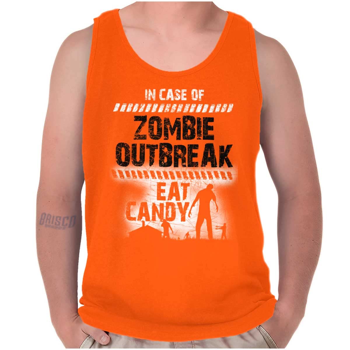 Zombie Outbreak Survival T-Shirt - Funny Apocalypse Candy Graphic Tee for Men & Women - Perfect for Halloween, Cosplay & Comic Con