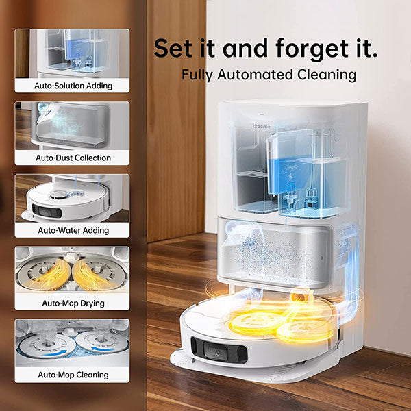 Dreame L10s Ultra Robot Vacuum and Mop Cleaner with Auto Mop Washing & Drying, Self-Refilling & Self-Emptying Base Station - Smart Home Cleaning for Hardwood Floors, Carpets & Pet Hair