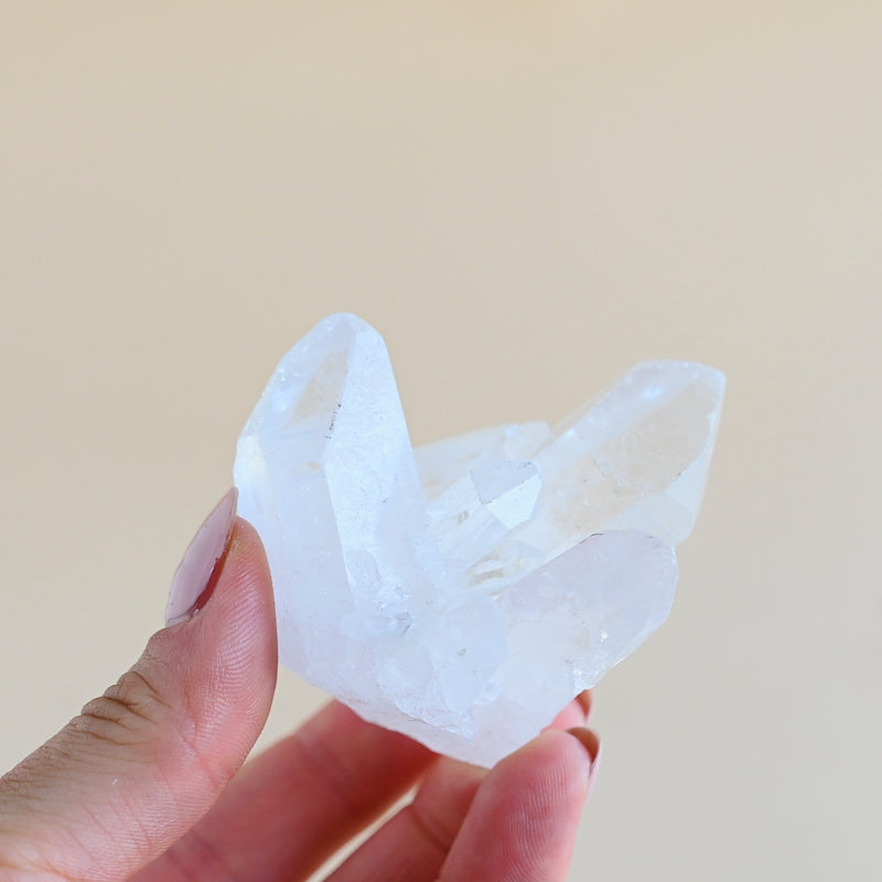 Mini Brazilian Quartz Cluster Trio Set - 3 Piece Natural Crystal Collection for Home Decor, Meditation & Healing | Perfect for Office Desk, Living Room & Gift Giving