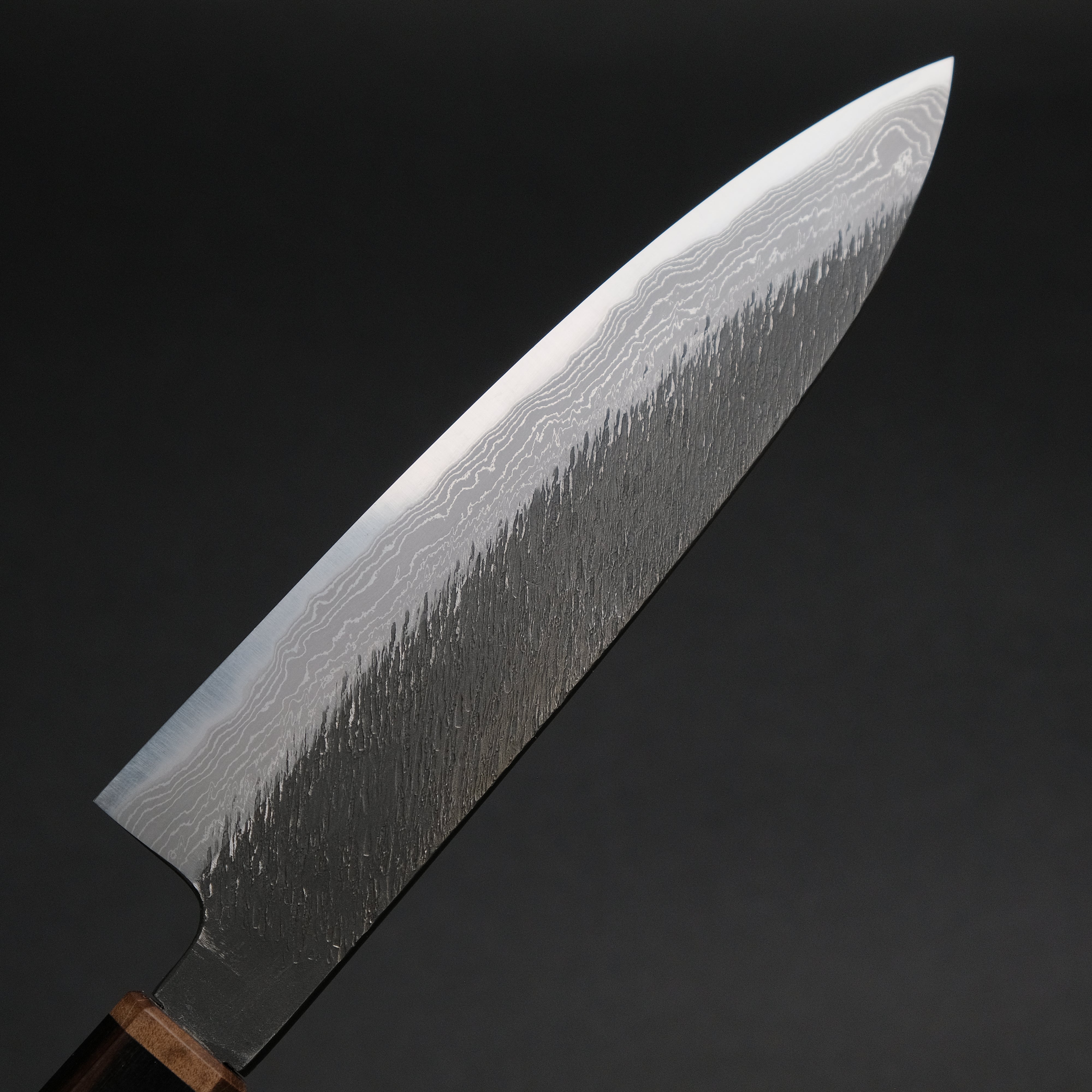 Premium Japanese Damascus Steel Ajikataya White #2 Matsuba Petty Knife 150mm with Ebony & Stabilized Wood Handle - Perfect for Slicing, Peeling & Precision Kitchen Tasks (#29)