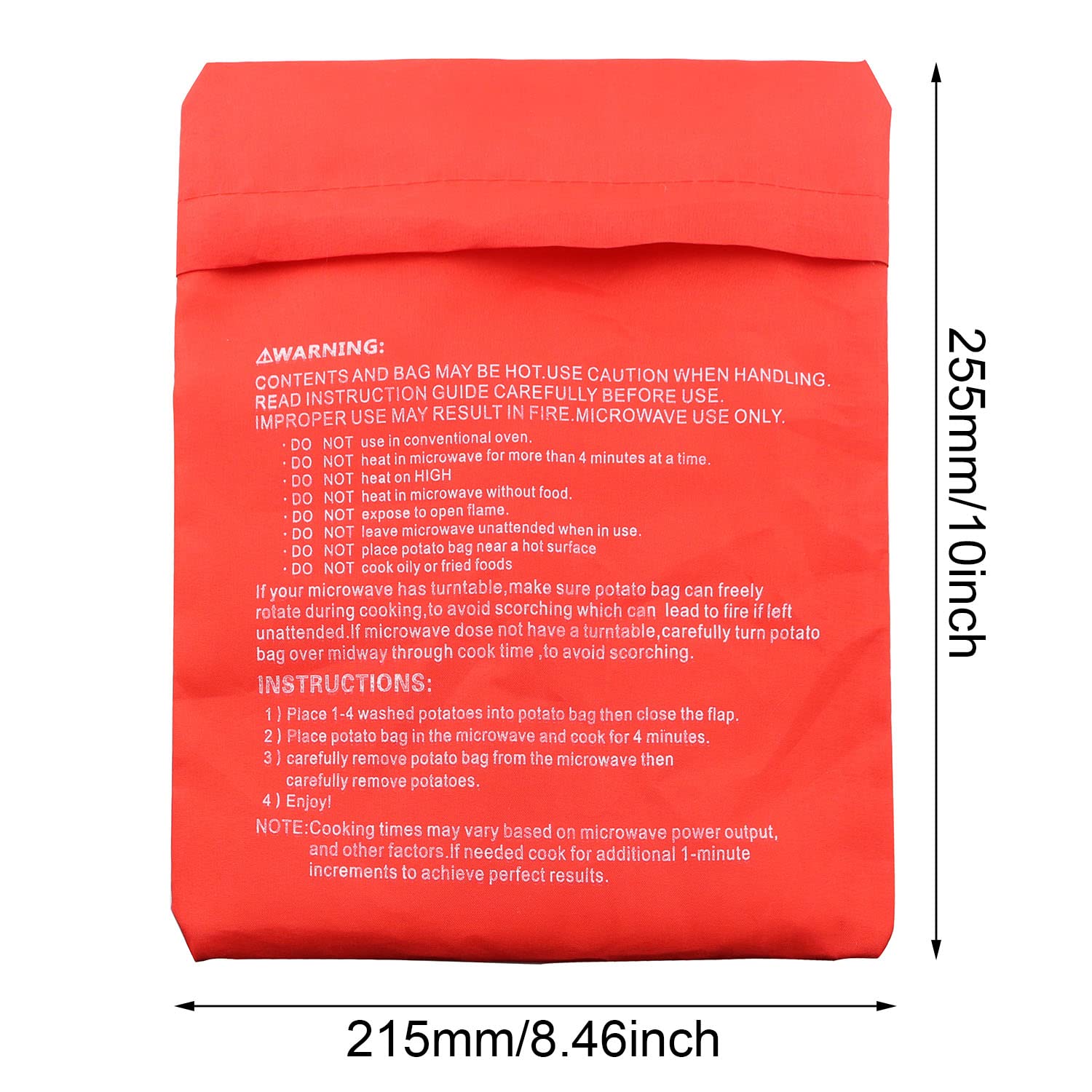 2PCS Reusable Microwave Potato Baking Bags - Washable Tortilla & Vegetable Steamer Cooker for Quick Meals - Perfect for Baking, Steaming & Meal Prep
