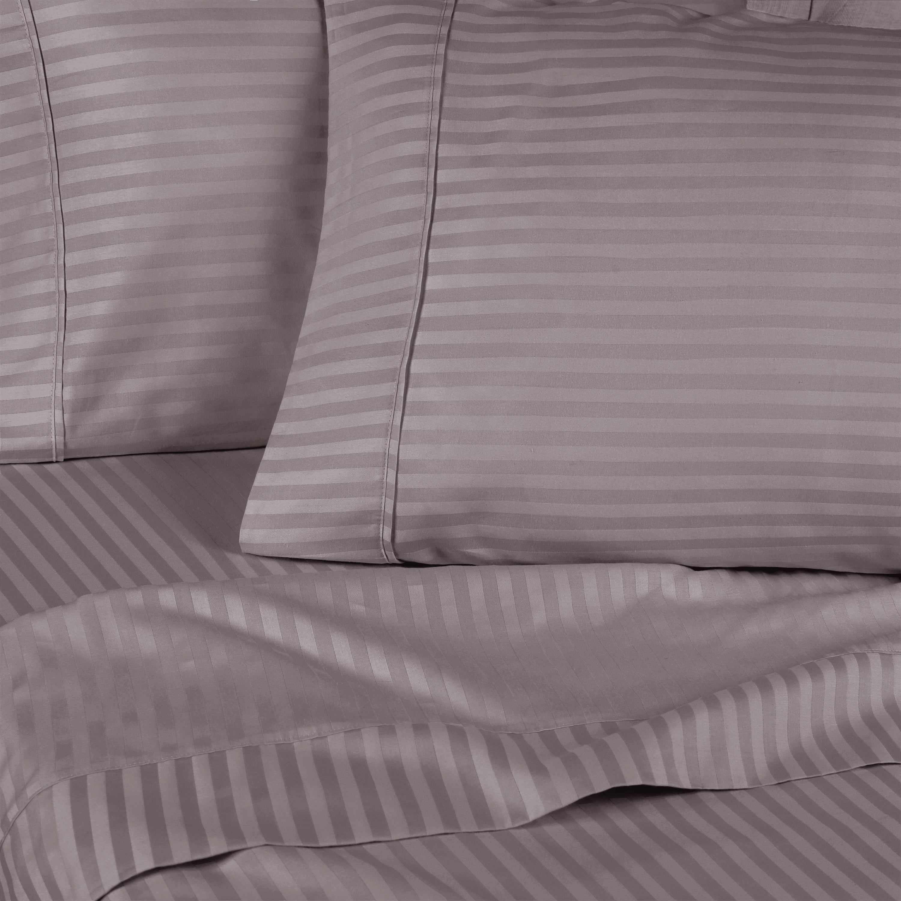Premium Egyptian Cotton 300 Thread Count Sheet Set - Deep Pocket Fitted, Flat & Pillowcases - Soft Luxury Bedding for Master Bedroom or Guest Room