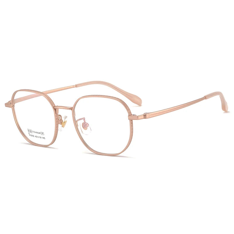 Bclear Women's Full Rim Polygonal Titanium Eyeglasses Frame - Lightweight & Durable My6958 for Work, Reading & Fashion Accessories