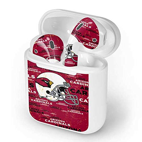 Officially Licensed NFL Arizona Cardinals Blast Design Skinit Decal Skin for Apple AirPods - Custom Protective Vinyl Sticker - Perfect for Sports Fans & Game Day Accessories