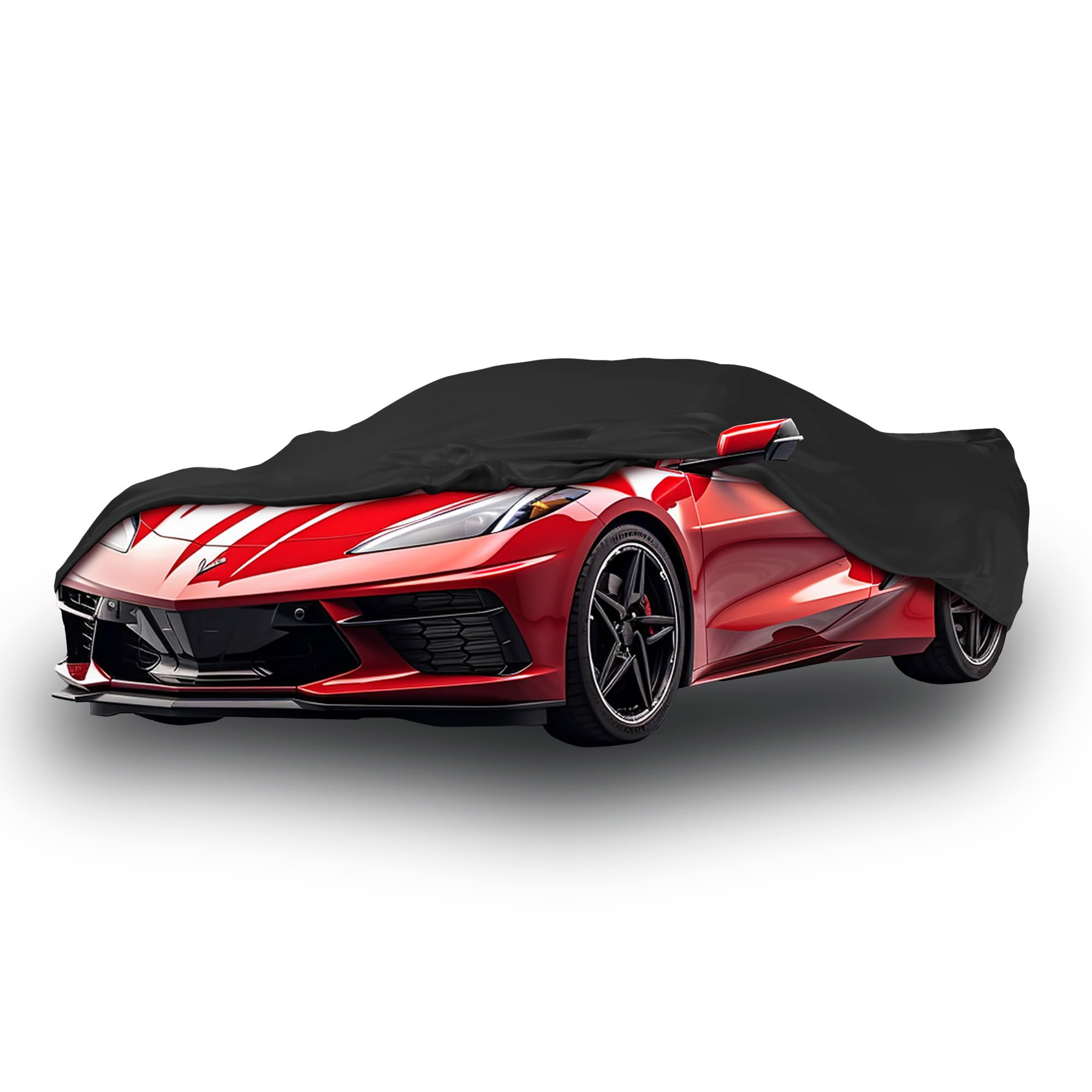 Premium Scratch-Resistant Indoor Car Cover for Chevrolet Corvette 2005-2013 - Black Satin Ultra Soft Material with Warranty | Perfect for Garage Storage & Vehicle Protection