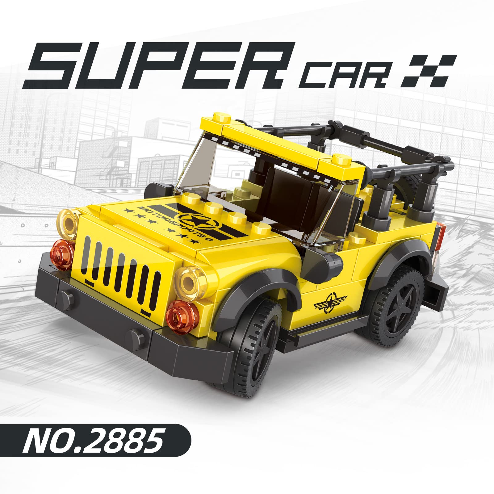 Wange Supercar Building Blocks Toy Set - 122pcs Speed Champions Racing Car Model Kit, Collectible Sports Car for Kids & Adults - Perfect Gift for Birthday, Christmas & Playtime Fun