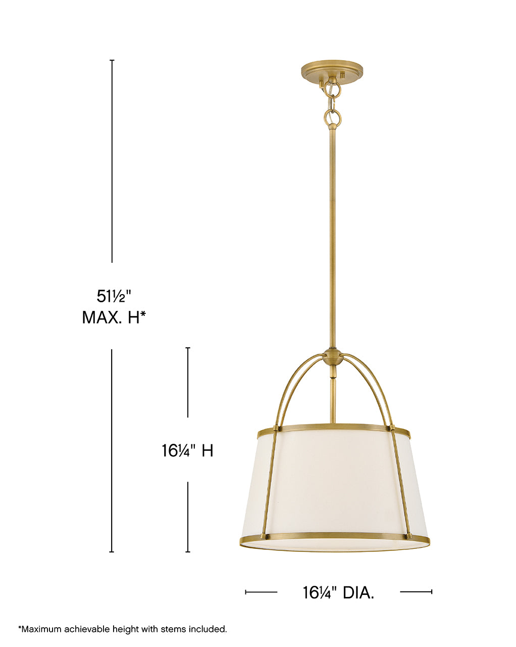 Clark Drum Pendant Light Fixture - Modern Industrial Ceiling Light for Dining Room, Kitchen, or Living Room