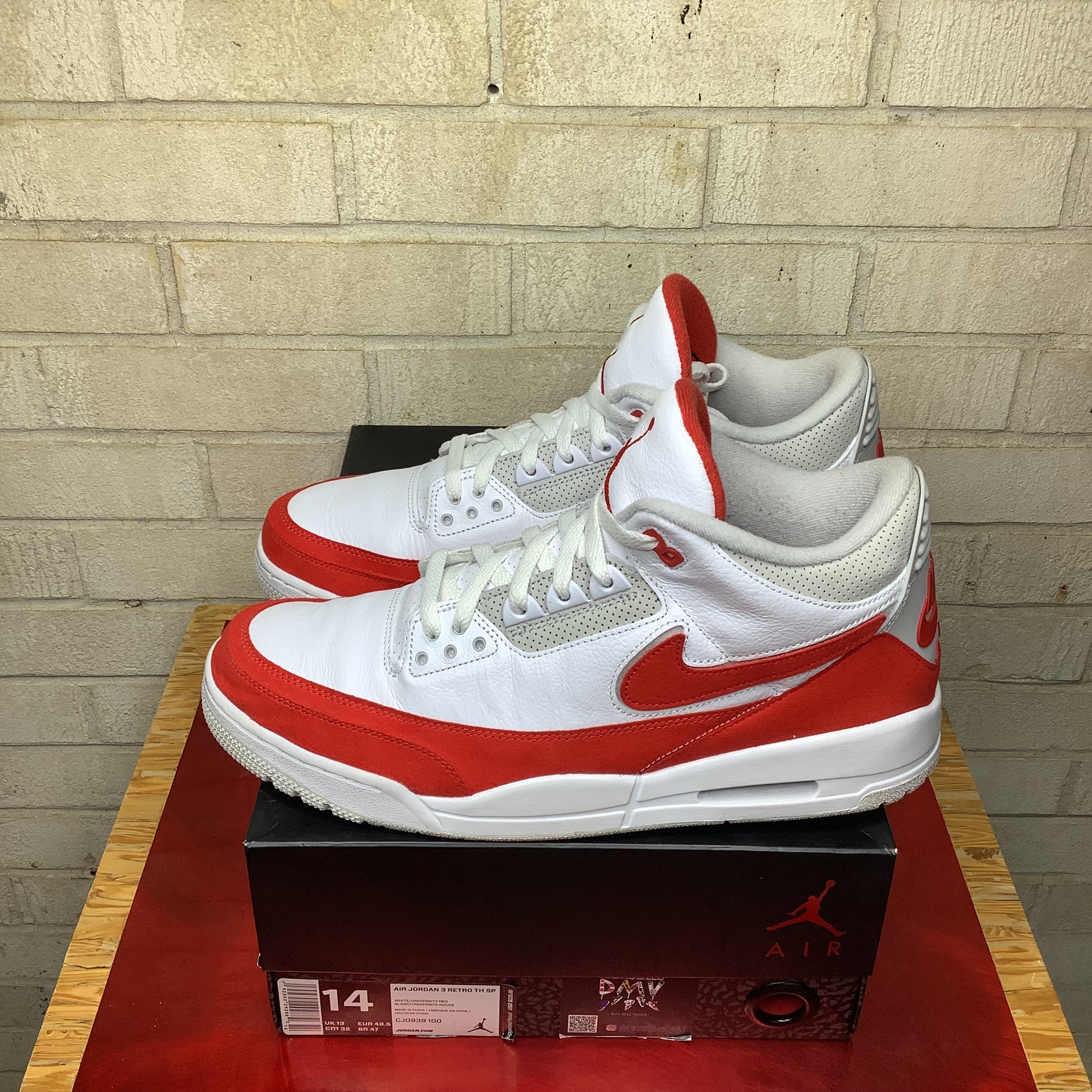 AIR JORDAN 3 Tinker University Red Men's Basketball Shoes Size 14 - CJ0939-100 | Retro Sneakers for Streetwear & Basketball Games