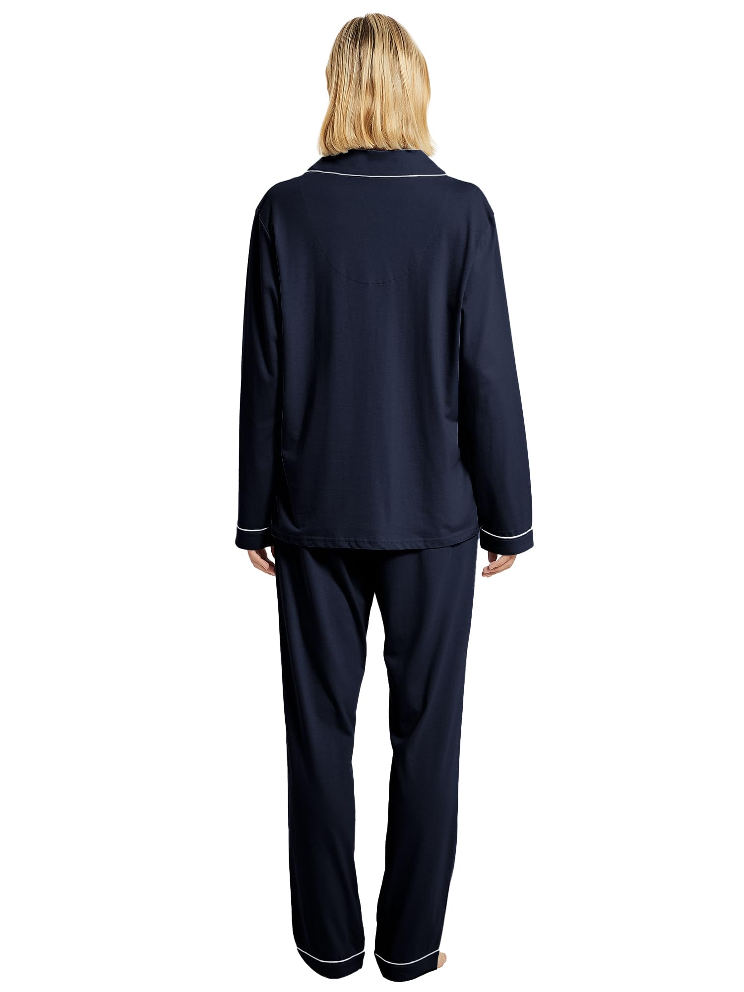 Women's 100% Cotton Pajama Set - Long Sleeve Sleepwear for Cozy Nights
