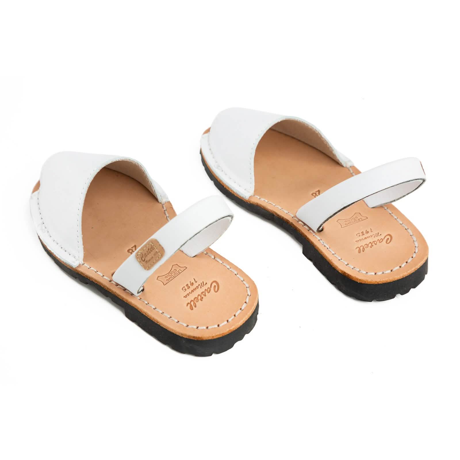 Comfortable Open Toe Leather Menorcan Sandals for Kids - Iker 1097 Piel | Perfect for Summer, Beach & Casual Outings