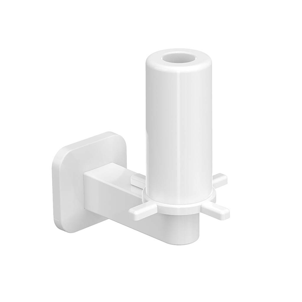 Gallity No Drill Self Adhesive Toilet Paper Holder - Wall Mounted Bathroom Tissue Roll Dispenser Storage Rack - White Space Saving Bath Organizer for Small Bathrooms, RVs & Apartments