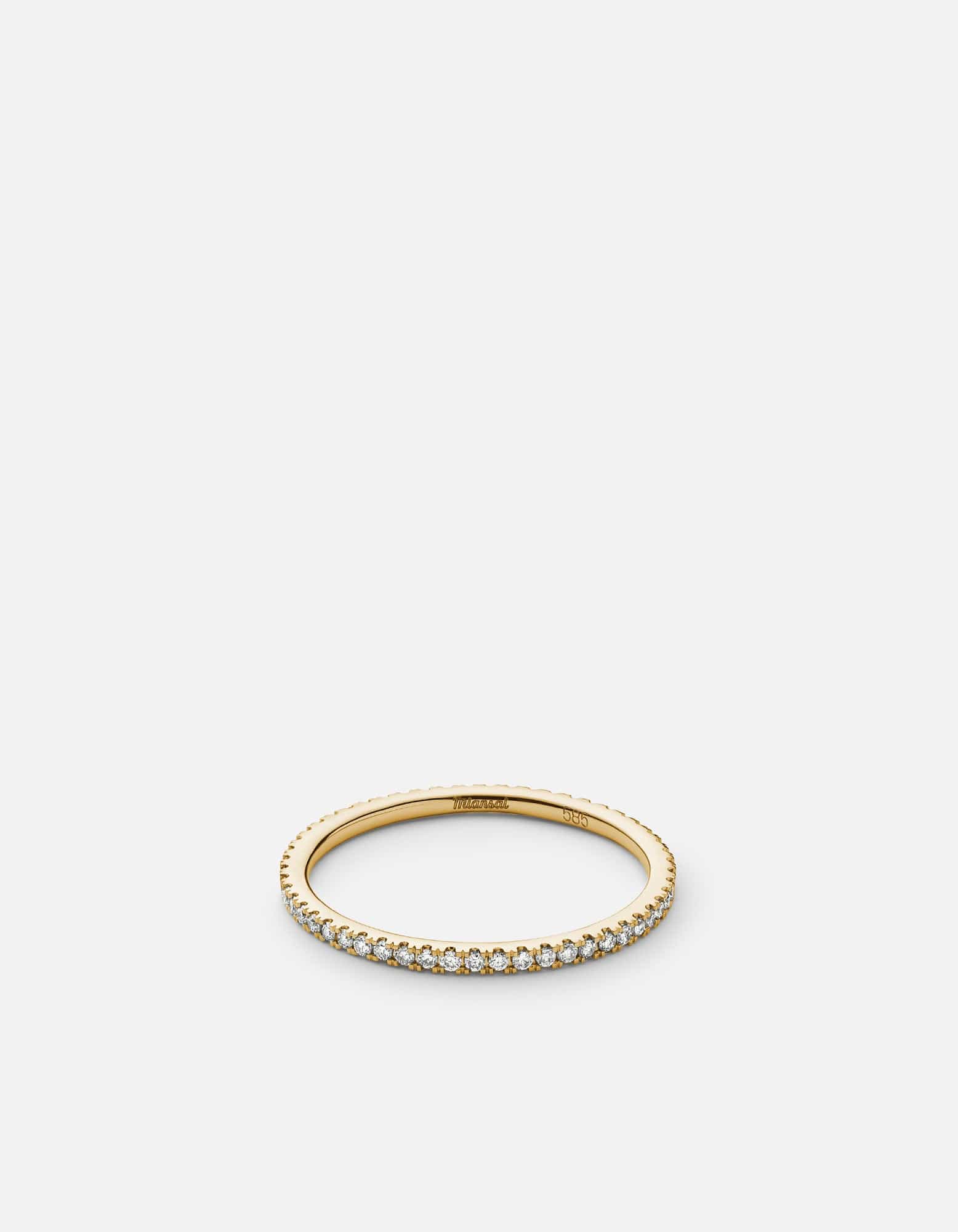 Polished Yellow Gold/Pave