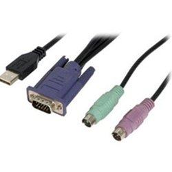 Middle Atlantic KVM Cable - USB, PS/2, VGA HD-15 Male (4-Pack) | Perfect for Multi-Computer Workstations, Server Rooms & IT Management