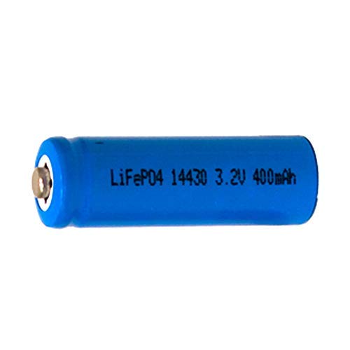 5 Pack 3.2V 400mAh LiFePO4 14430 Rechargeable Batteries (14x43mm) - Perfect for Solar Lights, Emergency Devices & DIY Electronics Projects