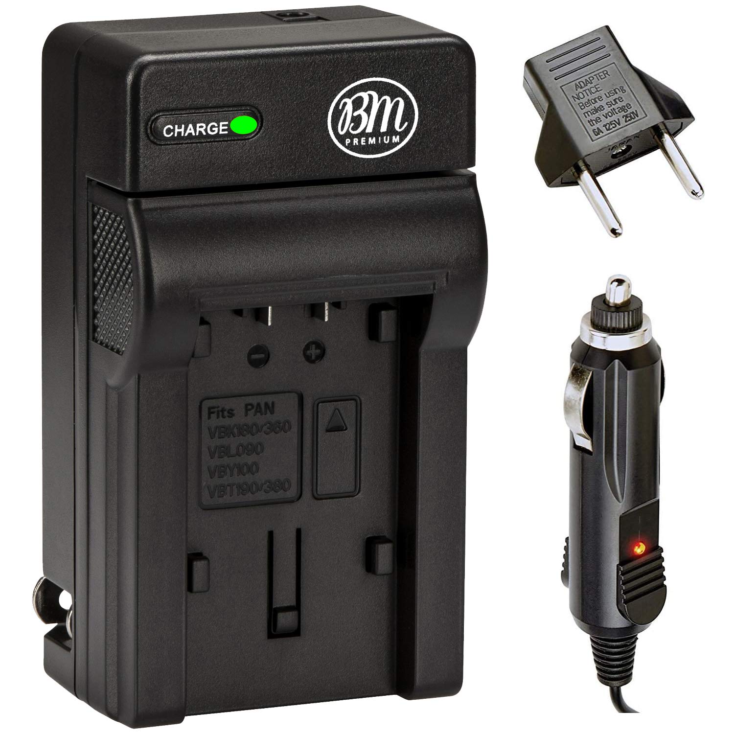 Panasonic HC-V Series Battery Charger VW-VBK180 VW-VBK360 VBT190 VBT380 - Compatible with HC-V100 V110 V130 V160 V180 V201 V210 V250 V380 V500 V510 V520 V550 V700 V710 V720 V750 V770 VX870 VX981 W580 W850 WXF991 Camcorders - Perfect for Travel, Vlogging, and Professional Video Recording