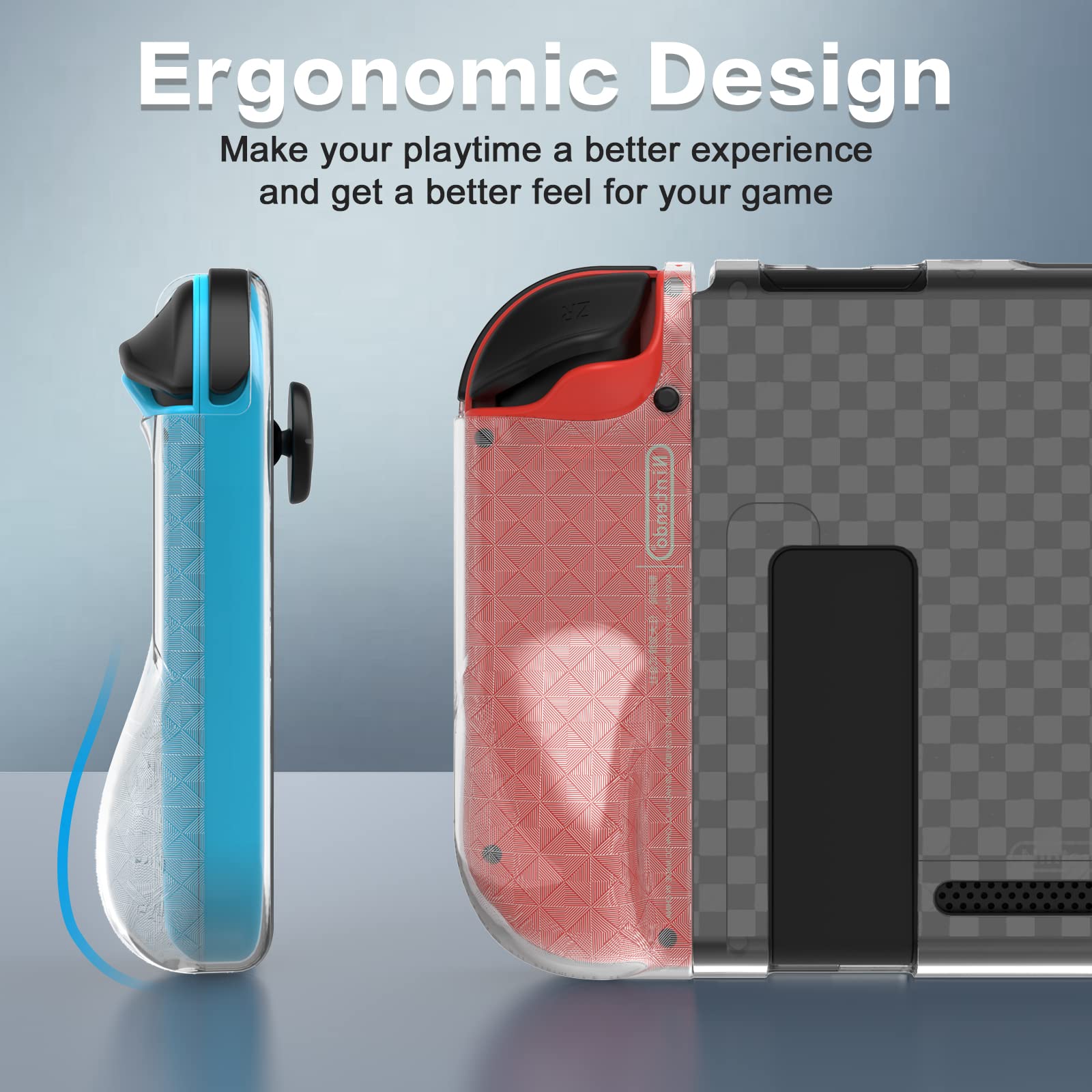 Nintendo Switch Case with Screen Protector - Protective Cover for Switch Console & Joy-Cons | Perfect for Travel, Gaming, and Storage Protection