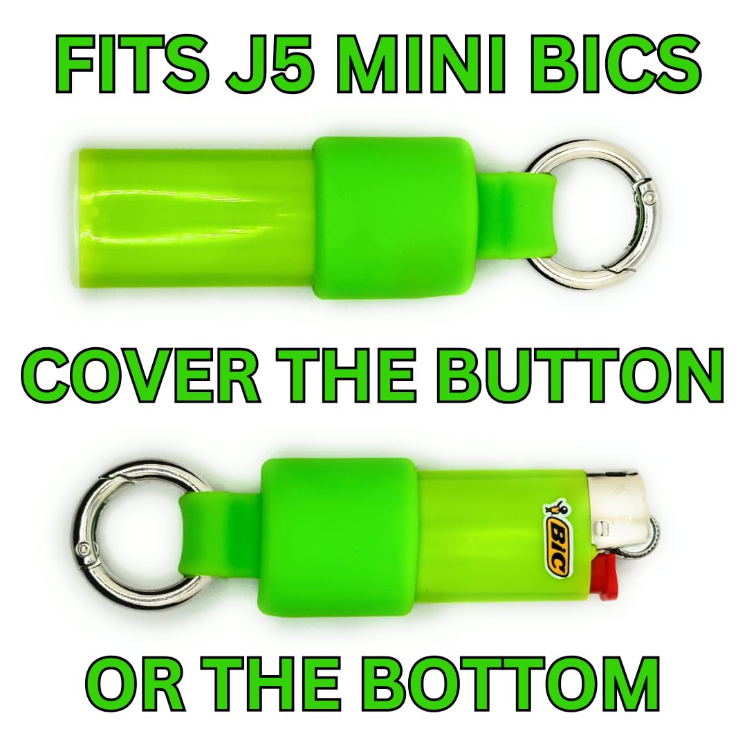 Retractable BIC Lighter Holder - 10 Colors Keychain for J5 Lighters | Camping & Outdoor Use