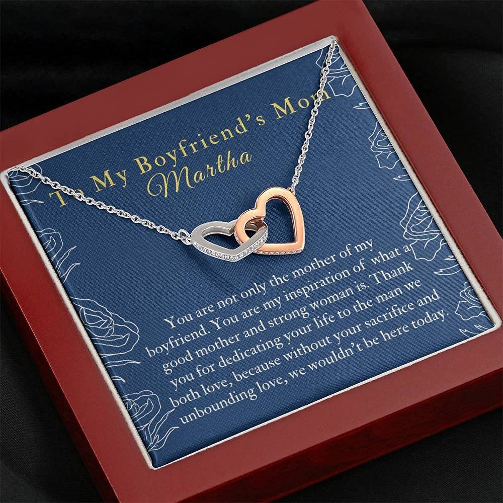 **Handmade Personalized Message Card Jewelry Necklace - Custom Size Gift for Boyfriend's Mom, Mother's Day, Birthday - Perfect for Special Occasions & Heartfelt Surprises**