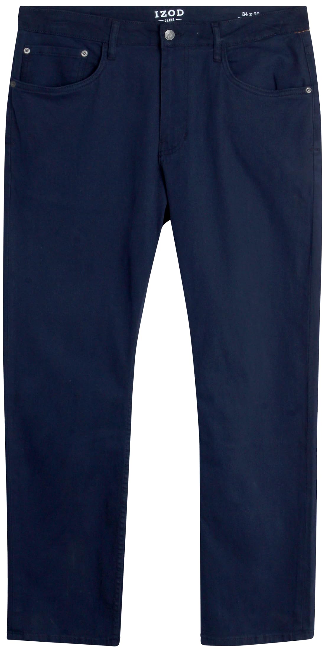 IZOD Men's Relaxed Fit Jeans - Classic 5-Pocket Comfort Stretch Denim Pants - Straight Leg Casual & Work Pants for Men | Perfect for Office, Weekend Outings & Everyday Wear