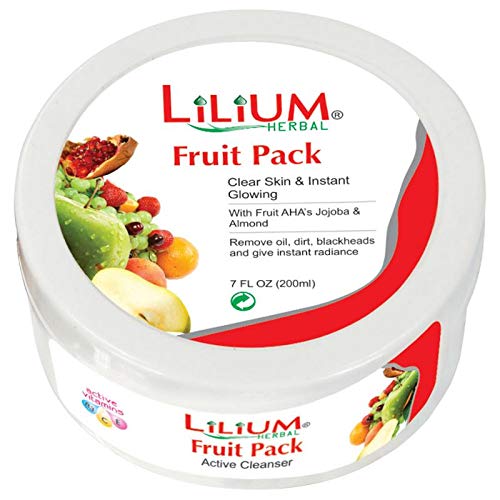 Lilium Fruit Pack 200g - Brightening Face Mask for Clear Skin, Instant Glow, Oil & Blackhead Removal | Vitamin-Rich Exfoliating Treatment for All Skin Types | Perfect for Daily Skincare & Spa Night Routine