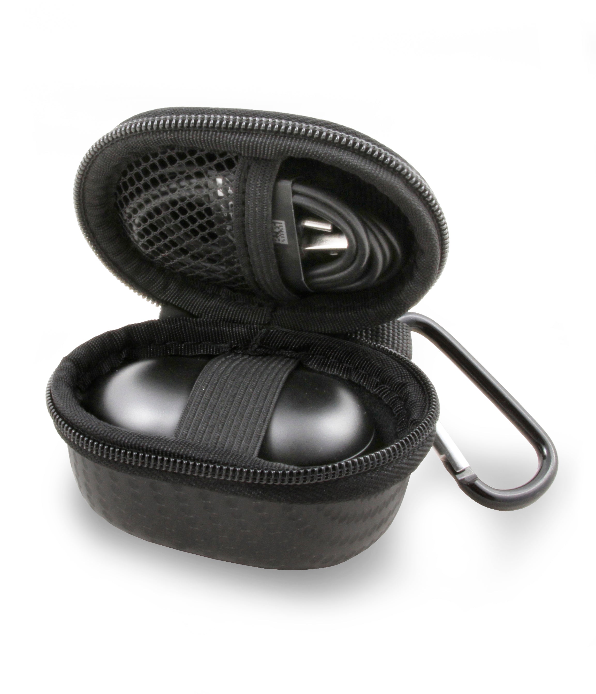 CASEMATIX Protective Earbud Case for Samsung Galaxy Buds Live & Buds+ - Shockproof Bluetooth Earphone Cover with Carabiner Clip - Perfect for Travel, Gym & Outdoor Activities