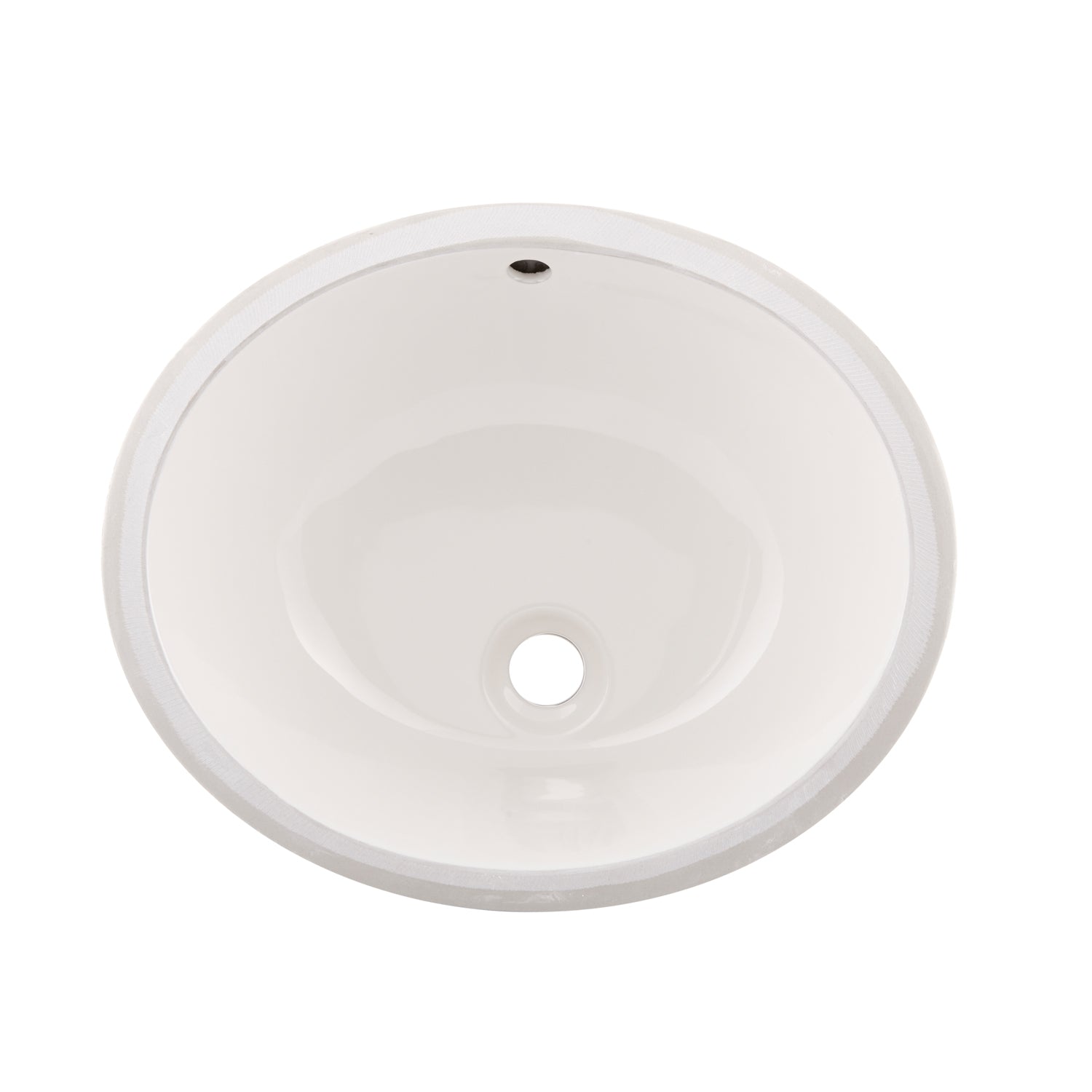 DAX Ceramic Undermount Bathroom Sink - White Oval Single Bowl Vanity Sink 18x16x8 Inches (BSN 101) for Modern Bathroom Remodel & Powder Room Upgrade
