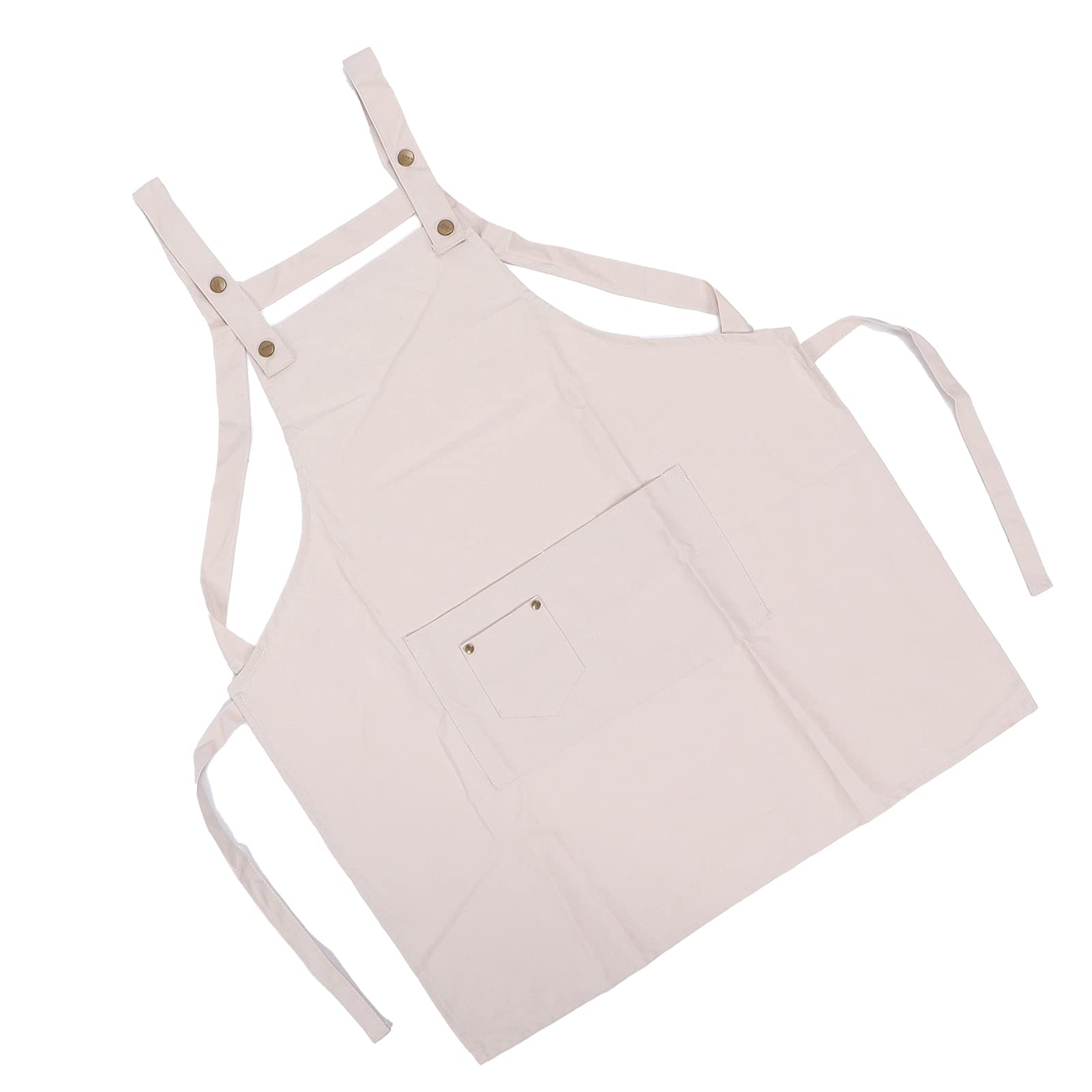 Yinhing Adjustable Nail Salon Apron - Professional Manicurist Smock for Nail Polish Protection, Beauty Salon Bib Apron with Pockets (White) - Perfect for Nail Technicians, Cosmetologists & Kitchen Use