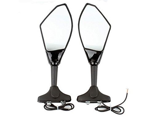 2-Pack Motorcycle Side Mirrors - Universal Left & Right Rear View Mirrors for Honda VFR800 (1998-2008) - Easy Fairing Installation - Durable Adjustable Bike Mirrors for Safe Riding & Highway Commuting