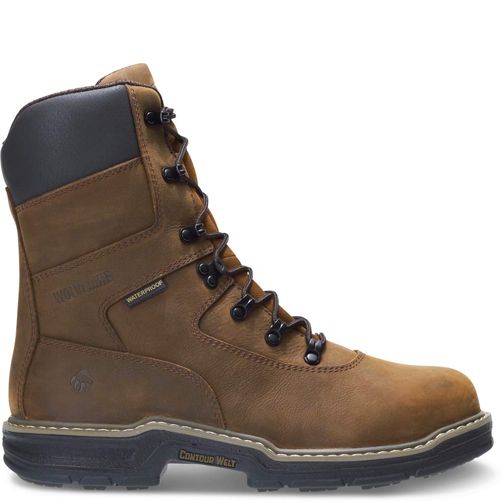 Wolverine Men's Marauder Work Boots - Durable Leather Steel Toe Boots for Construction & Outdoor Work - Comfortable Safety Shoes for Heavy Duty Jobs