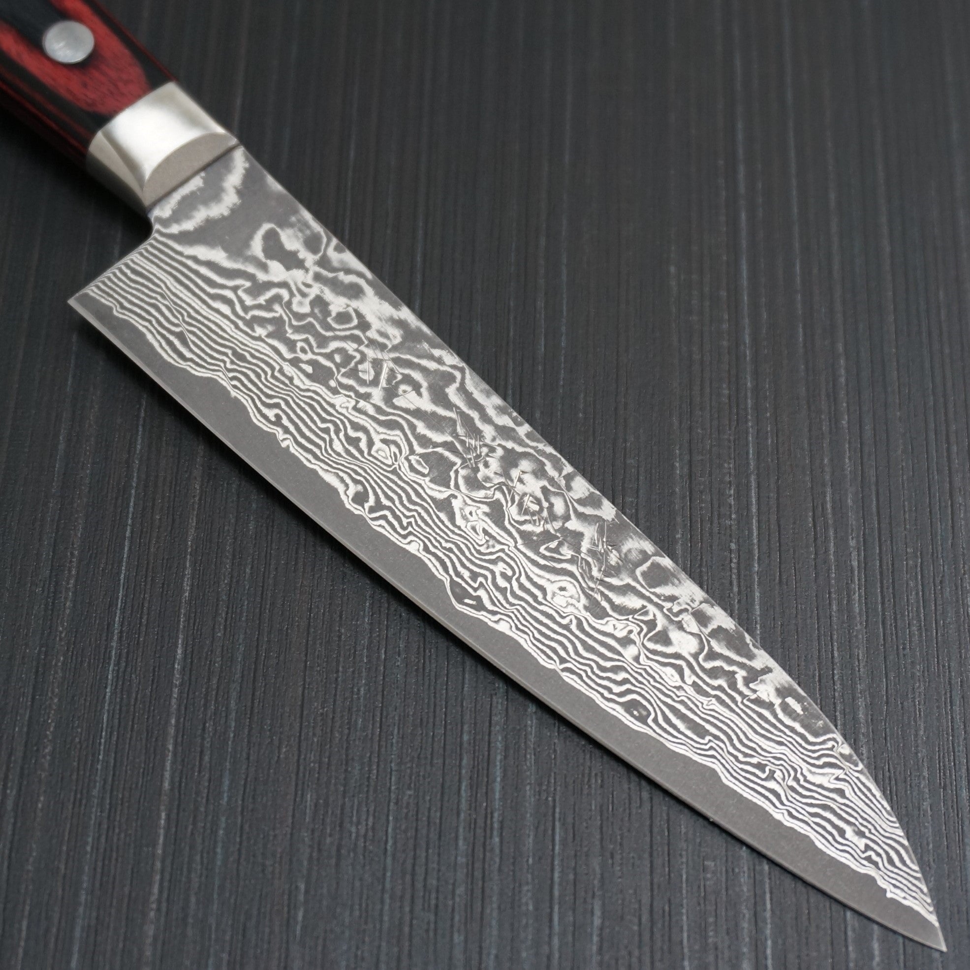 Premium Japanese Yoshimi Kato VG10 Nickel Damascus Petty Knife 120mm - Professional Chef Knife for Slicing, Peeling & Precision Cutting - Perfect for Home Kitchen & Sushi Preparation