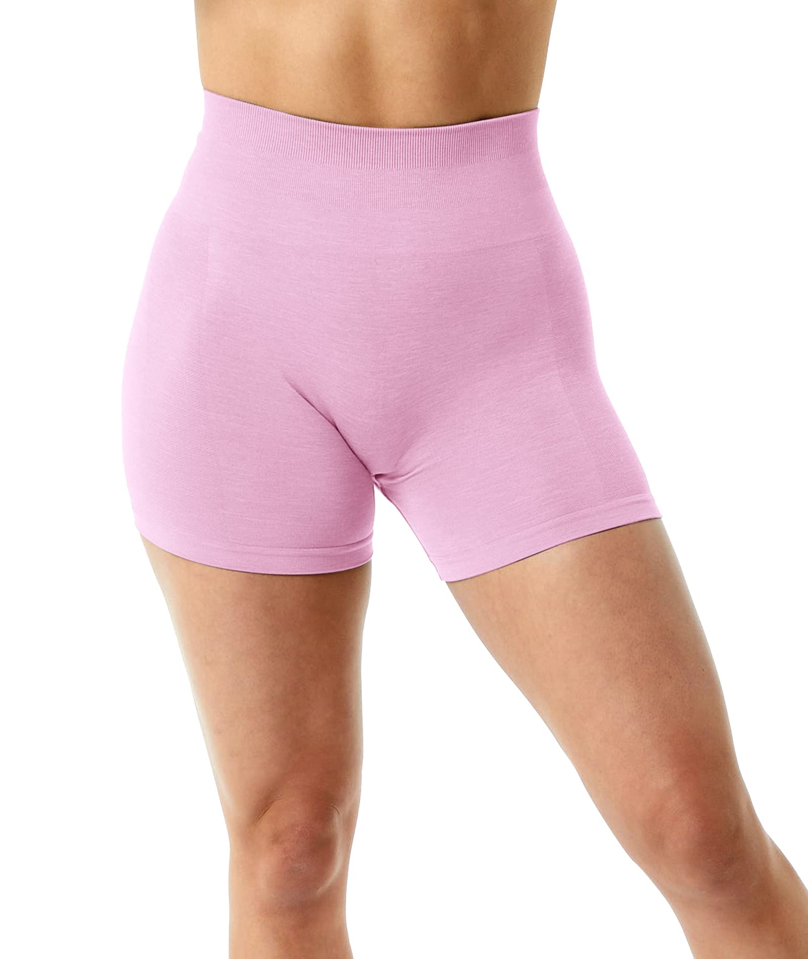 Unthewe Women's High Waisted Seamless Workout Shorts - Butt Lifting Gym & Yoga Booty Shorts for Running, Training & Fitness