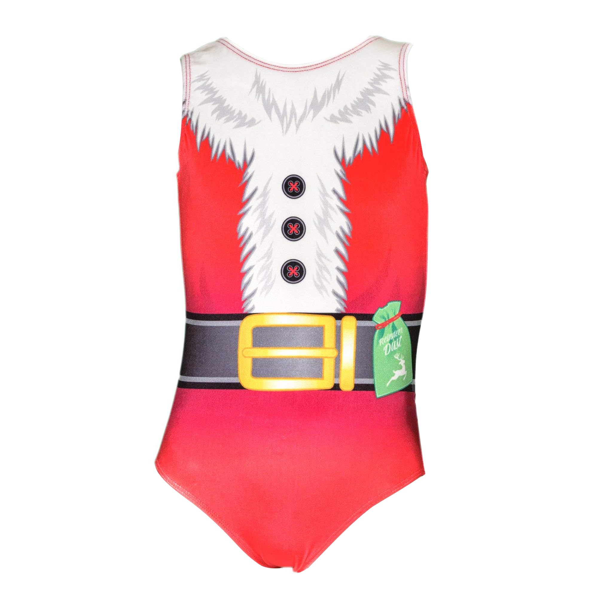 Destira Girls Christmas Gymnastics Leotards - Super Soft Dance Leotard with Matching Scrunchie for Cheer, Yoga & Performance | Holiday Costume & Recital Outfit
