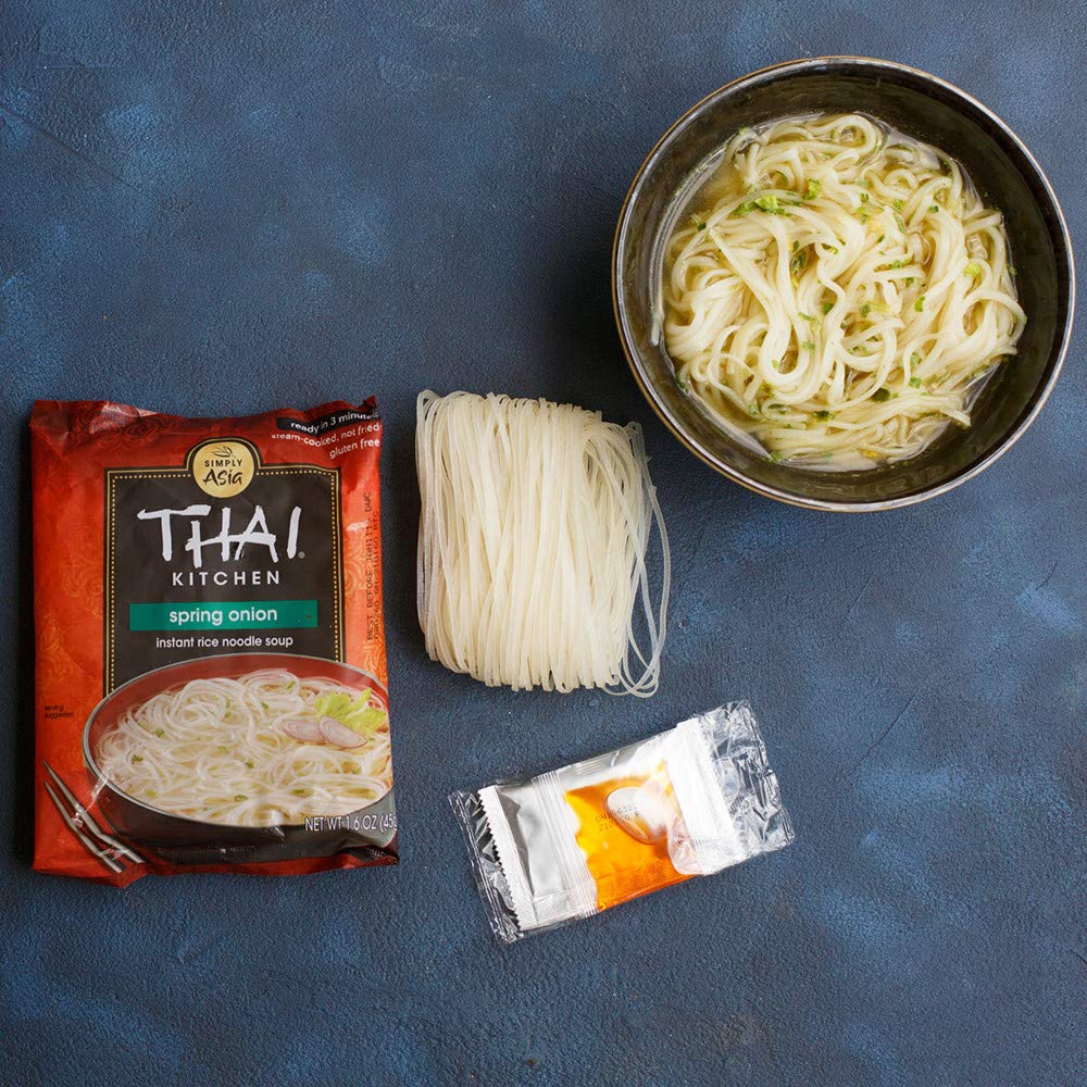 Thai Kitchen Gluten Free Spring Onion Instant Rice Noodle Soup, 1.6 oz (Pack of 12) | Quick & Easy Asian Meal | Vegan Friendly | Perfect for Lunch, Office, or Travel