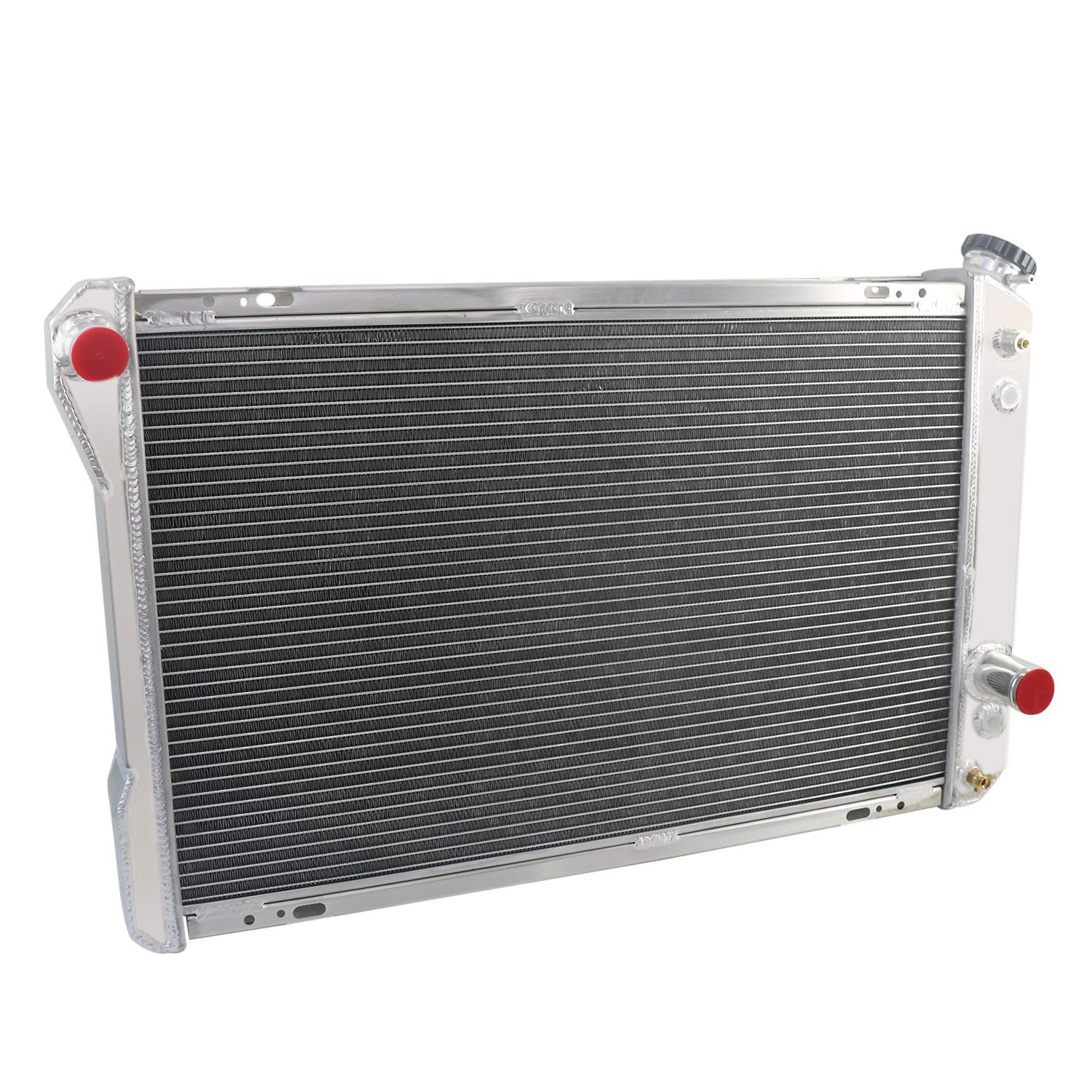 ECMRAD 4 Row Aluminum Radiator for 1982-1992 Chevy Camaro Z28 RS & Pontiac Firebird Trans Am V8 5.0L 5.7L 350 305 Engine - High Performance Cooling System with Shroud Fan & Relay - Perfect for Street Racing, Off-Roading & Hot Weather Driving