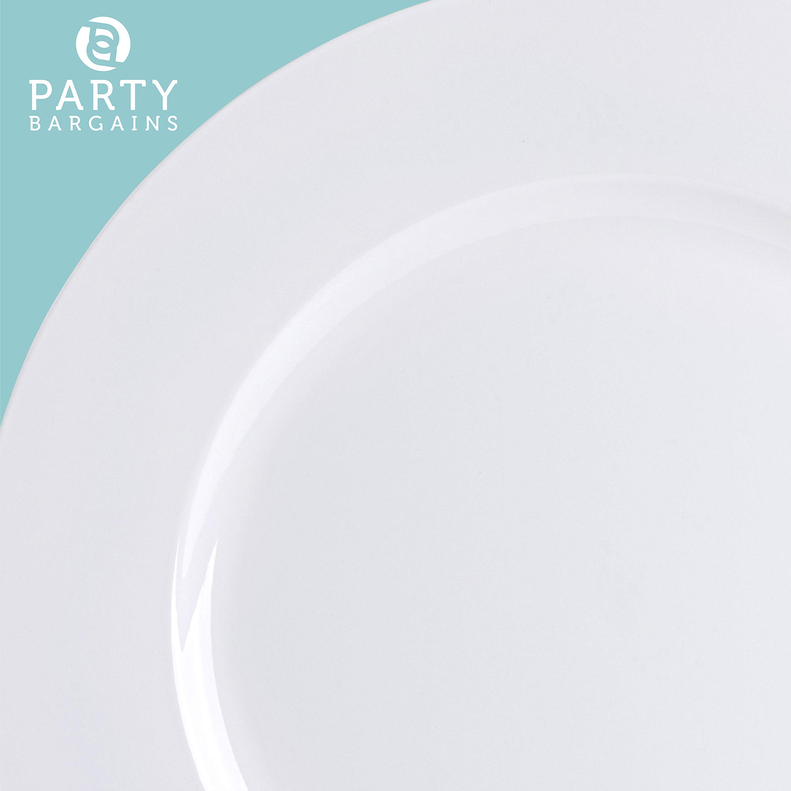 13-Inch White Disposable Charger Plates - 96 Pack Heavy-Duty Elegant Dinner Plates for Weddings, Banquets & Formal Events - Perfect for Buffet, Catering & Upscale Dining