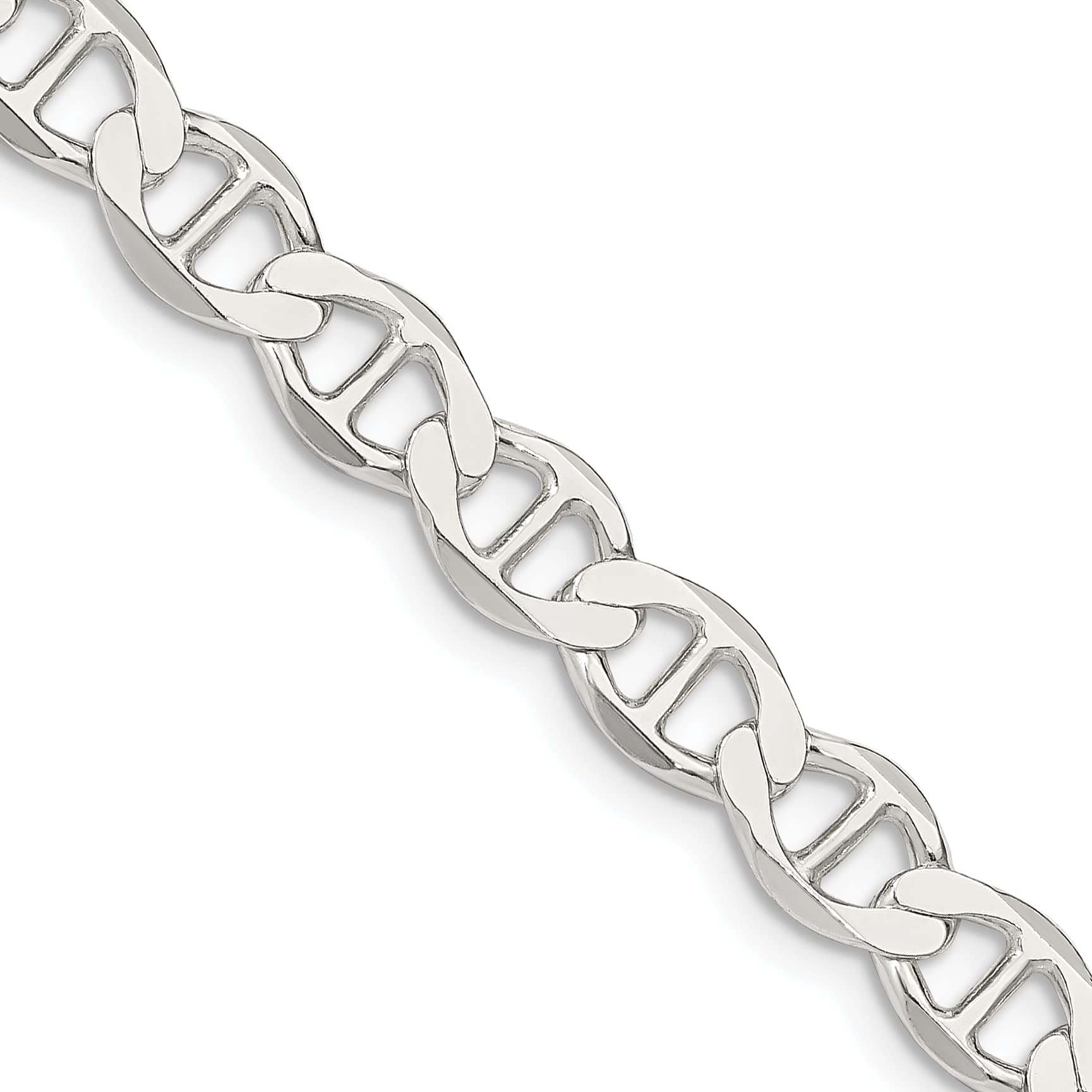 IceCarats 925 Sterling Silver 7.1mm Anchor Mariner Link Chain Necklace for Women - Durable & Elegant Jewelry Gift for Birthday, Anniversary, or Everyday Wear