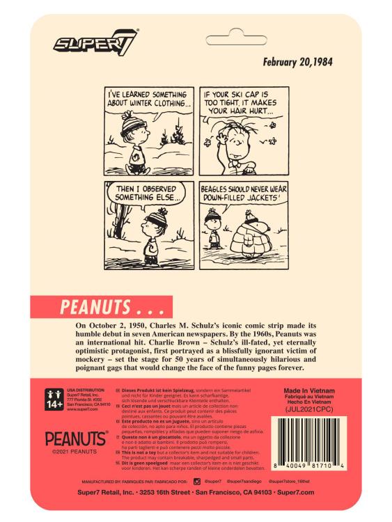 Peanuts ReAction Puffy Coat Snoopy Action Figure - Collectible Vinyl Toy for Fans, Gift Idea for Christmas & Birthdays (Perfect for Display Shelves & Themed Collections)