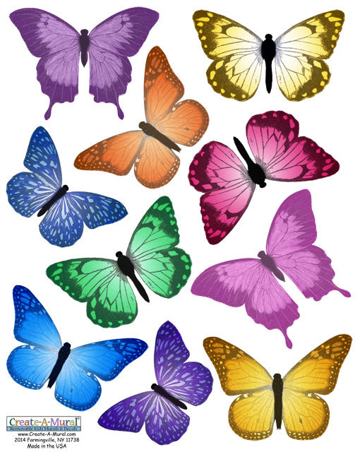 Butterfly Wall Decals - Removable Vinyl Stickers for Home Decor, Nursery, Kids Room & Office - Easy to Apply & Reposition - Perfect for DIY Wall Art & Creative Spaces