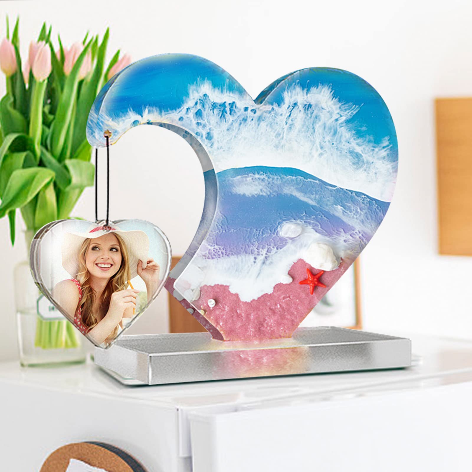 Heart Shaped Resin Molds for DIY Photo Frames - Silicone Craft Molds for Home Decoration, Art Projects, Holiday Gifts & Christmas Decor - Perfect for Valentine's Day, Wedding Keepsakes & Handmade Crafts