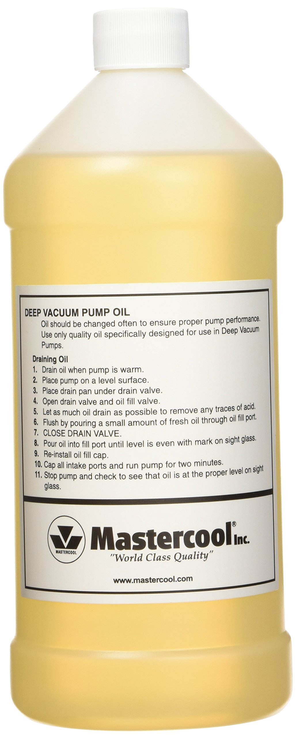 Mastercool 90032 HVAC Vacuum Pump Oil - 16oz Premium Grade for AC Refrigeration Systems | Ideal for Automotive, Home & Commercial HVAC Maintenance