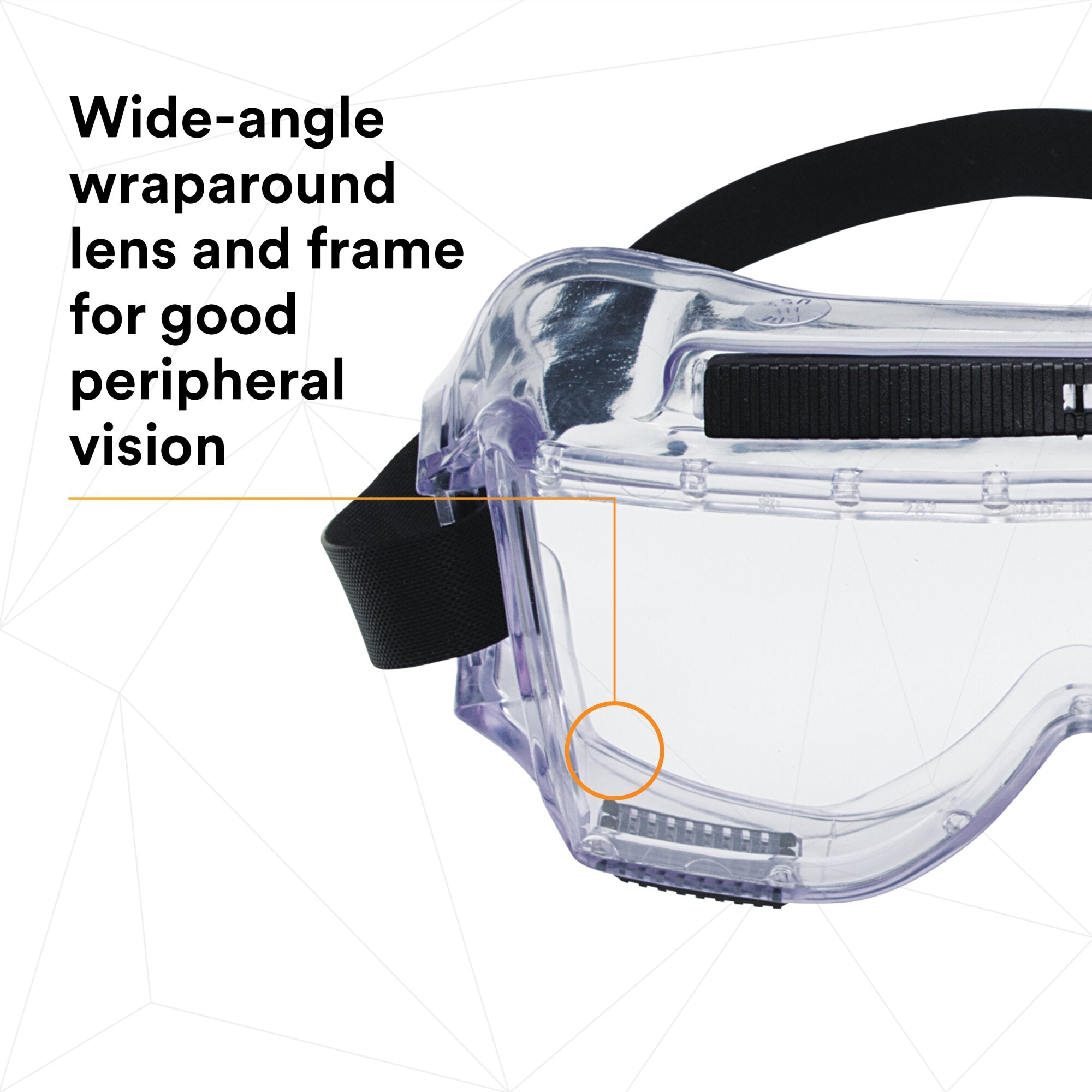 3M Centurion Safety Splash Goggle 454AF - ANSI Z87.1 Certified Protective Eyewear for Lab, Construction & Chemical Work - Anti-Fog, UV Protection, Comfort Fit for Industrial & DIY Use