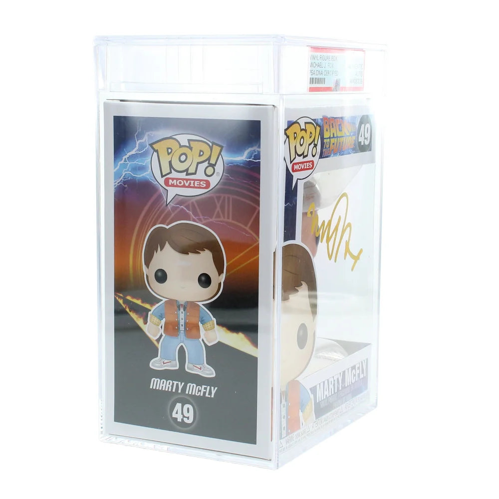 Michael J. Fox Autographed Back to the Future Funko Pop #49 Marty McFly - PSA/DNA Certified Collectible - Perfect for Movie Memorabilia Fans & Pop Culture Collectors