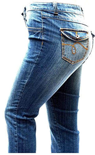 Jd-e071 Blue Medium Bootcut Straight Leg