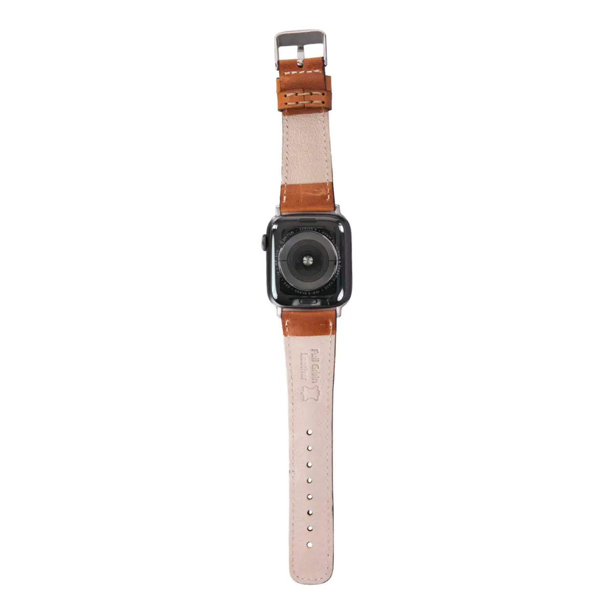 Premium Burnished Brown Leather Strap for Apple Watch - Classic & Stylish Replacement Band for Work, Gym & Everyday Wear