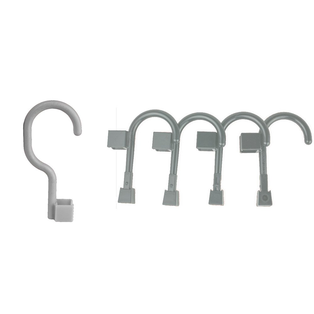 Warm Gray Closet Hanger with 4 Hooks for Wardrobe Organization