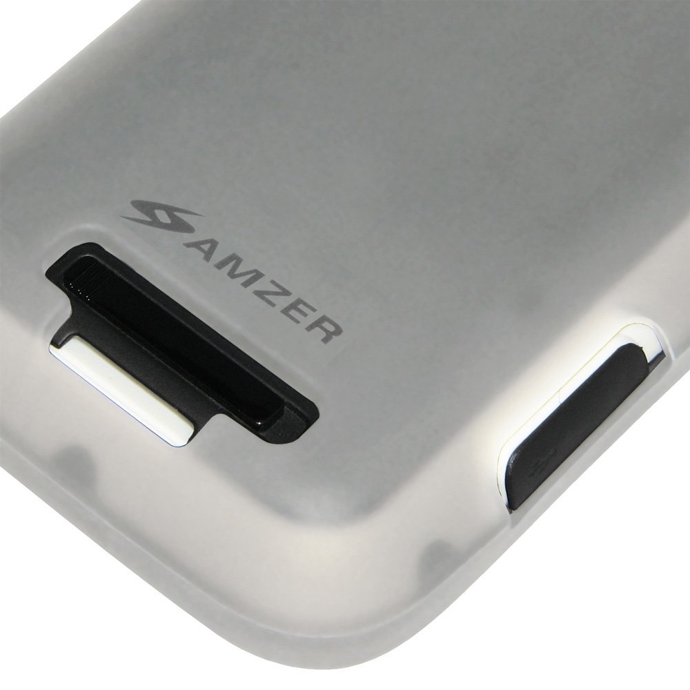 Amzer Silicone Case for Motorola DEFY MB525 - Clear White for Daily Protection