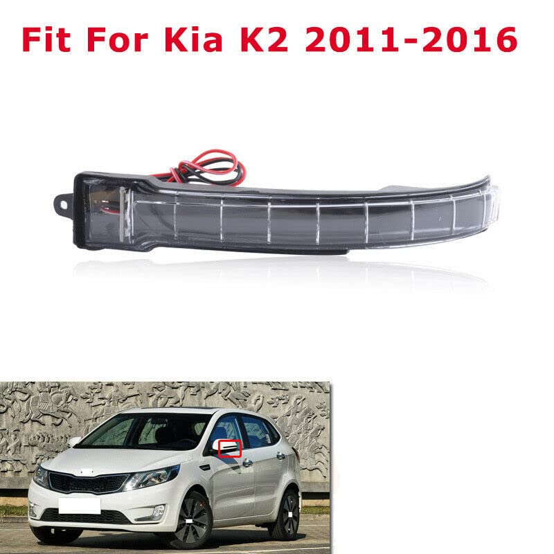 2011-2016 Kia K2 LED Side Mirror Turn Signal Light - Replacement Blinker Indicator for Enhanced Safety | Perfect for Night Driving & Parking Assistance