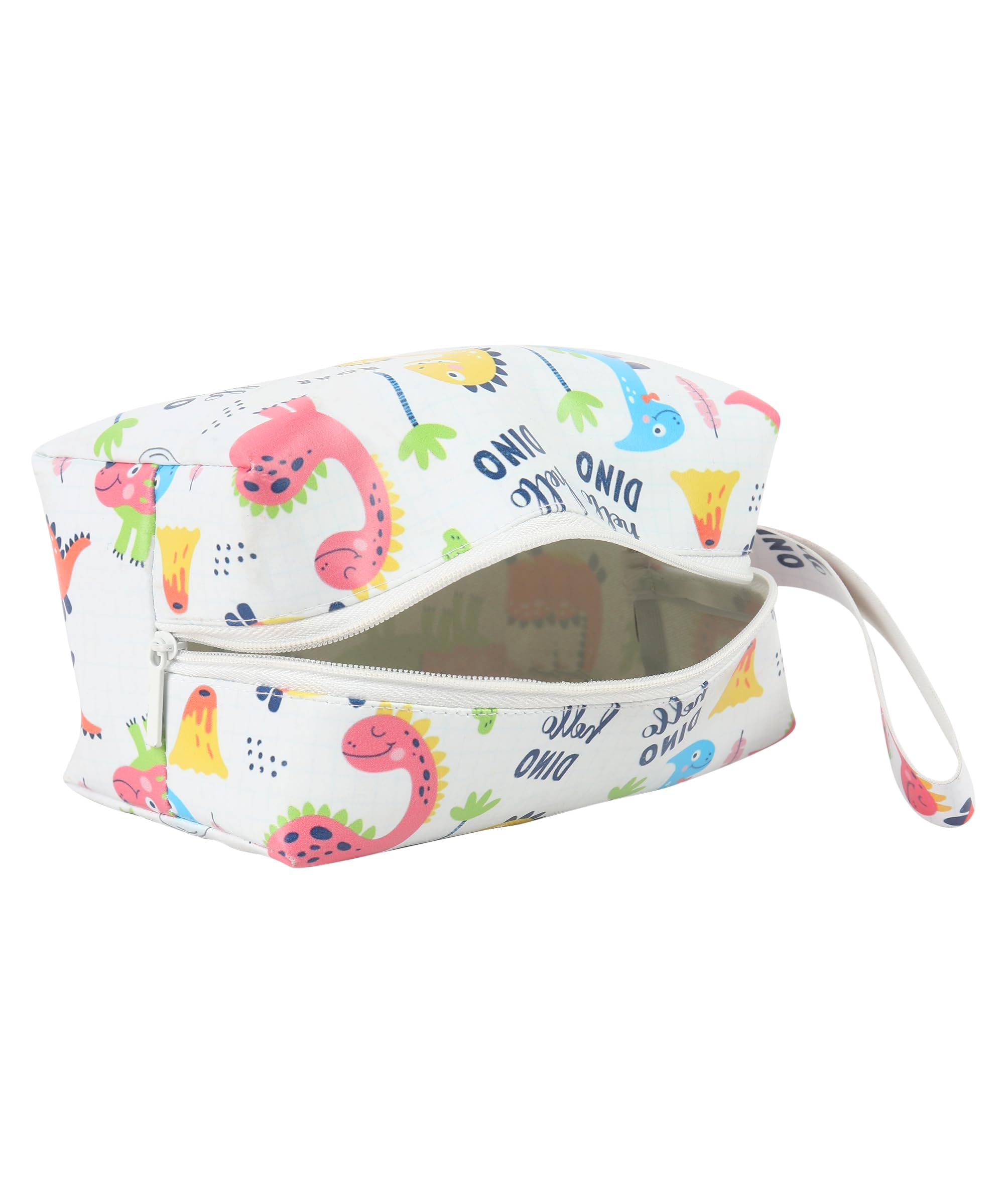 Dino Print Utility Pouch - Multifunctional Pencil Case, Cosmetic Bag & Stationery Organizer for School, Office & Travel | Waterproof Makeup Storage
