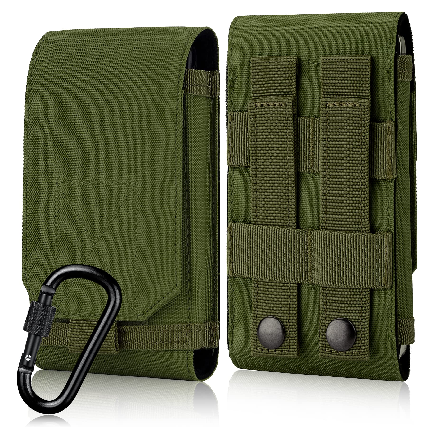 IronSeals Tactical Molle Phone Case - Heavy Duty Belt Loop Holster Pouch Compatible with iPhone 16 Pro Max/16 Plus/16 Pro/16/15 Pro Max/14 Pro Max/13 Pro Max/12 Pro Max & Galaxy S24 Ultra - Perfect for Outdoor Adventures, Hiking, Camping and Military Use